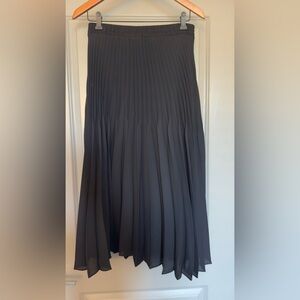 Max Studio Black Pleated Midi Skirt - Size S - NWT